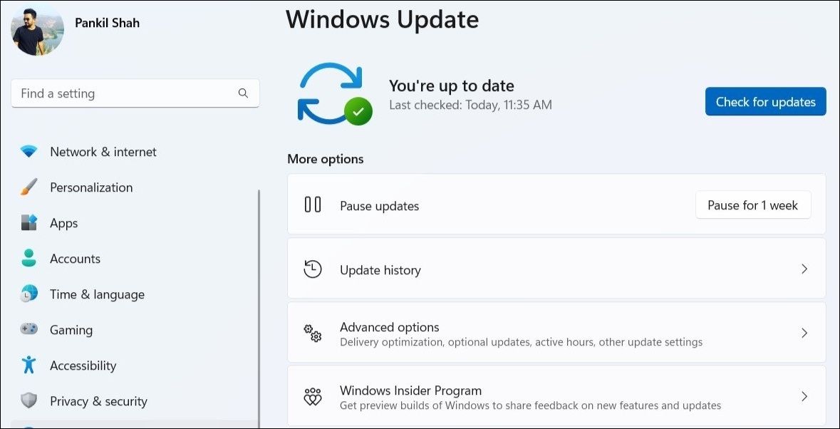Windows Update-1 را بررسی کنید