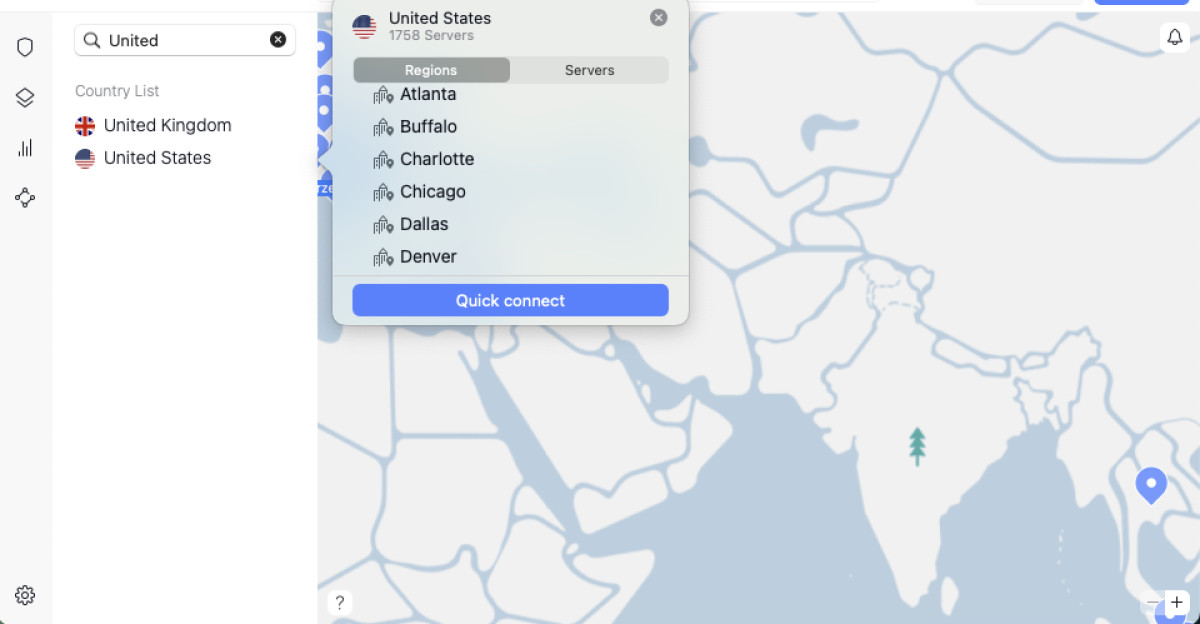 NordVPN برای رفع انسداد fuboTV