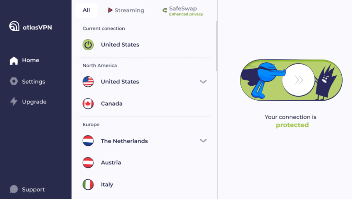 AtlasVPN رایگان برای رفع انسداد fuboTV