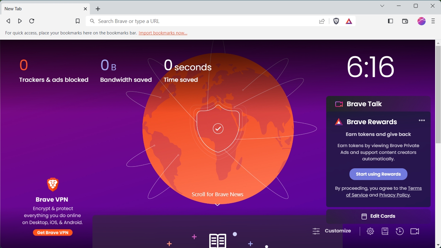 Brave Desktop UI