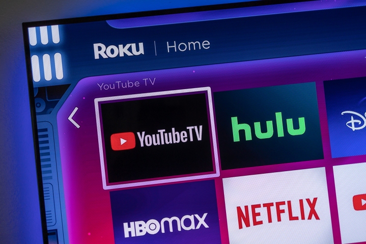برنامههای YouTube TV و Hulu در صفحه اصلی Roku.