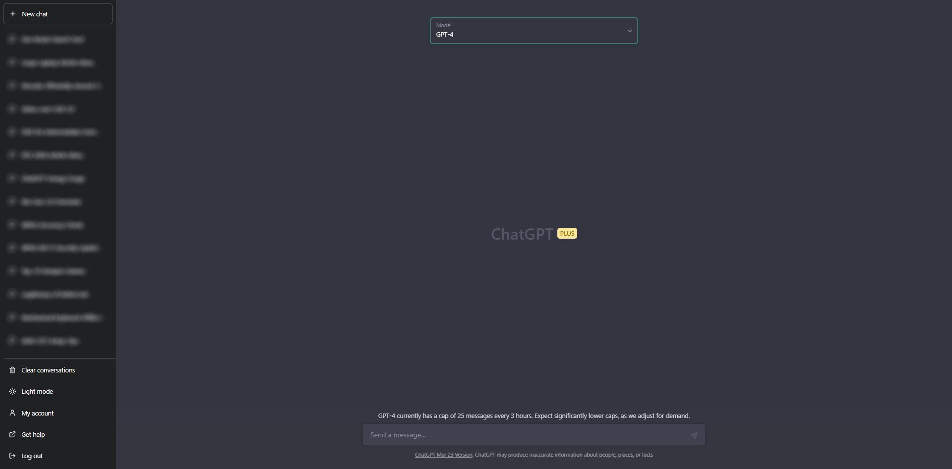 chatgpt به علاوه صفحه پیام