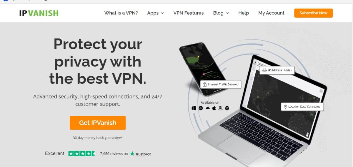 اتصال لپ تاپ و گوشی هوشمند به ipvanish vpn