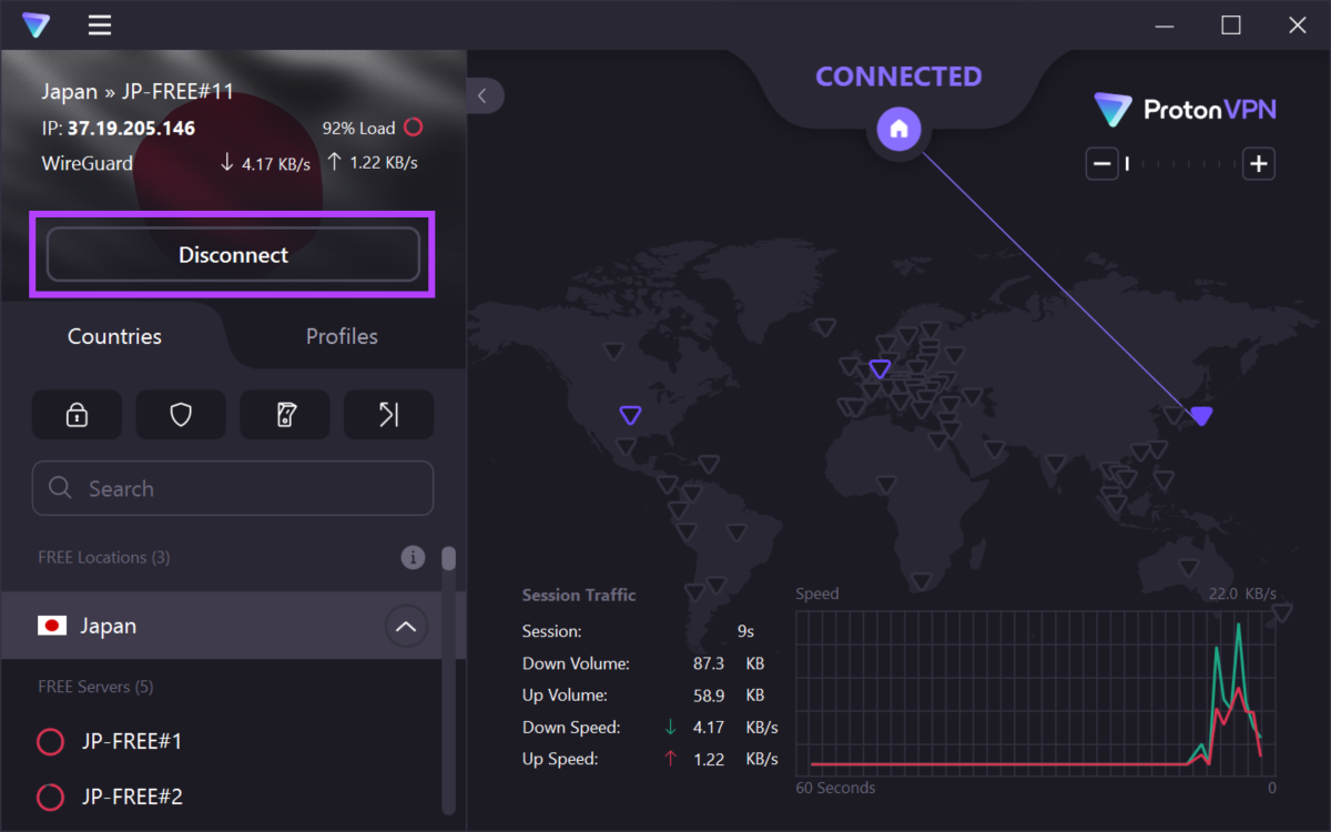 VPN را قطع کنید
